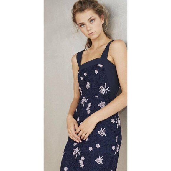 COOPER ST Botanic Bloom Lace Sheath Dress Size-US12 MSRP $248 - Picture 2 of 12